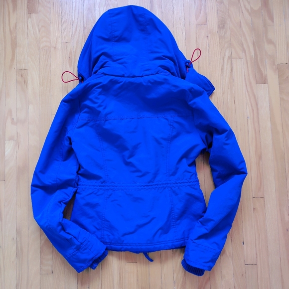 ๐2/$15๐ Abercrombie & Fitch Royal Blue Jacket with Red Embroidery Lining - Picture 6 of 8